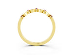 Pavé Cushion Morganite Cluster Eternity Band in Yellow gold with Prong Setting_3