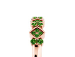 Pavé Cushion Peridot Cluster Eternity Band in Rose gold with Prong Setting_5