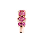 Pavé Cushion Pink Sapphire Cluster Eternity Band in Rose gold with Prong Setting_5