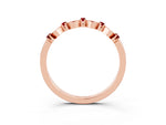 Pavé Cushion Ruby Cluster Eternity Band in Rose gold with Prong Setting_3