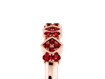 Pavé Cushion Ruby Cluster Eternity Band in Rose gold with Prong Setting_5