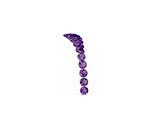 Pavé Round Amethyst Chevron Band in Platinum with Shared Prong Setting_2