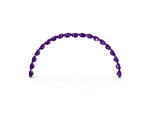 Pavé Round Amethyst Chevron Band in Rose gold with Shared Prong Setting_3