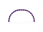 Pavé Round Amethyst Chevron Band in Silver with Shared Prong Setting_3