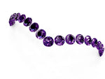 Pavé Round Amethyst Chevron Band in Yellow gold with Shared Prong Setting_1