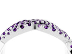 Pavé Round Amethyst Infinity Twist Band in Platinum with Shared Prong Setting_4