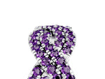 Pavé Round Amethyst Infinity Twist Band in Silver with Shared Prong Setting_5