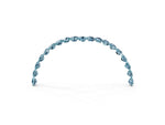 Pavé Round Aquamarine Chevron Band in Platinum with Shared Prong Setting_3