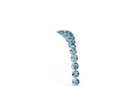 Pavé Round Aquamarine Chevron Band in Rose gold with Shared Prong Setting_2