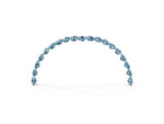 Pavé Round Aquamarine Chevron Band in Rose gold with Shared Prong Setting_3
