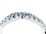 Pavé Round Aquamarine Infinity Twist Band in Platinum with Shared Prong Setting_4