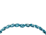 Pavé Round Blue Topaz Chevron Band in Rose gold with Shared Prong Setting_4