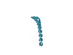 Pavé Round Blue Topaz Chevron Band in White gold with Shared Prong Setting_2
