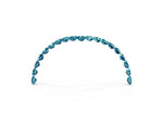 Pavé Round Blue Topaz Chevron Band in White gold with Shared Prong Setting_3