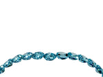 Pavé Round Blue Topaz Chevron Band in White gold with Shared Prong Setting_4