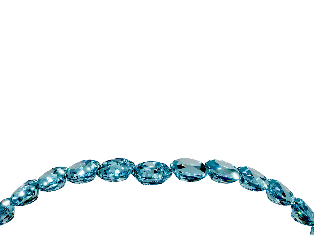 Pavé Round Blue Topaz Chevron Band in White gold with Shared Prong Setting_4
