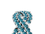 Pavé Round Blue Topaz Infinity Twist Band in Platinum with Shared Prong Setting_5