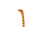 Pavé Round Citrine Chevron Band in Platinum with Shared Prong Setting_2