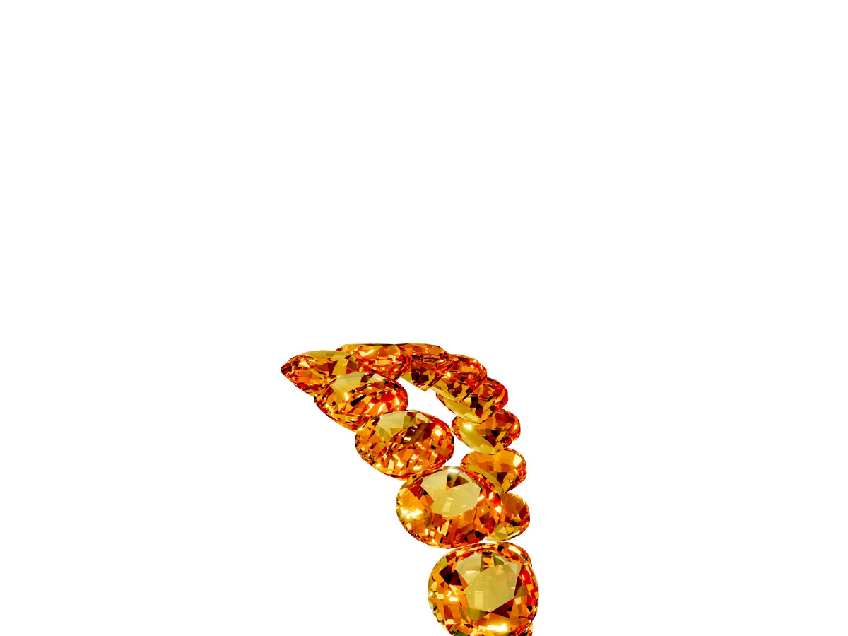 Pavé Round Citrine Chevron Band in Platinum with Shared Prong Setting_5