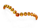 Pavé Round Citrine Chevron Band in Rose gold with Shared Prong Setting_1