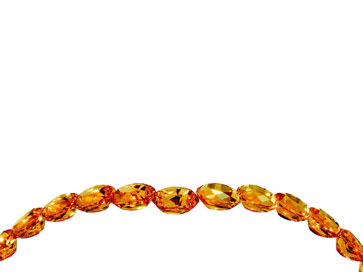 Pavé Round Citrine Chevron Band in Yellow gold with Shared Prong Setting_4