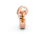 Pavé Round Citrine Crossover Band in Rose gold with Channel Setting_2