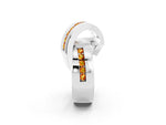 Pavé Round Citrine Crossover Band in White gold with Channel Setting_2