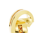 Pavé Round Citrine Crossover Band in Yellow gold with Channel Setting_5