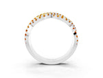 Pavé Round Citrine Infinity Twist Band in Platinum with Shared Prong Setting_3