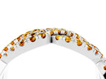 Pavé Round Citrine Infinity Twist Band in Platinum with Shared Prong Setting_4