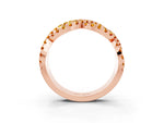 Pavé Round Citrine Infinity Twist Band in Rose gold with Shared Prong Setting_3