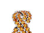 Pavé Round Citrine Infinity Twist Band in Silver with Shared Prong Setting_5