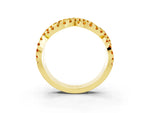 Pavé Round Citrine Infinity Twist Band in Yellow gold with Shared Prong Setting_3