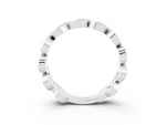 Pavé Round Citrine Interlocking Eternity Band in Platinum with Bezel Prong Setting_3