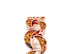 Pavé Round Citrine Interlocking Eternity Band in Rose gold with Bezel Prong Setting_5