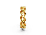 Pavé Round Citrine Interlocking Eternity Band in Yellow gold with Bezel Prong Setting_2