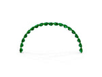 Pavé Round Emerald Chevron Band in Platinum with Shared Prong Setting_3