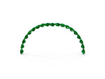 Pavé Round Emerald Chevron Band in Rose gold with Shared Prong Setting_3