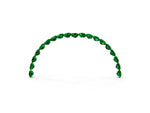 Pavé Round Emerald Chevron Band in Yellow gold with Shared Prong Setting_3