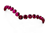 Pavé Round Garnet Chevron Band in Rose gold with Shared Prong Setting_1