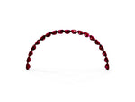 Pavé Round Garnet Chevron Band in Rose gold with Shared Prong Setting_3