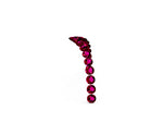 Pavé Round Garnet Chevron Band in White gold with Shared Prong Setting_2