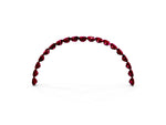 Pavé Round Garnet Chevron Band in Yellow gold with Shared Prong Setting_3