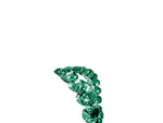 Pavé Round Green Sapphire Chevron Band in Platinum with Shared Prong Setting_5