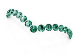 Pavé Round Green Sapphire Chevron Band in Rose gold with Shared Prong Setting_1