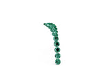 Pavé Round Green Sapphire Chevron Band in Rose gold with Shared Prong Setting_2