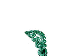 Pavé Round Green Sapphire Chevron Band in Rose gold with Shared Prong Setting_5