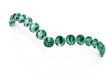 Pavé Round Green Sapphire Chevron Band in Yellow gold with Shared Prong Setting_1
