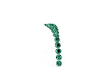 Pavé Round Green Sapphire Chevron Band in Yellow gold with Shared Prong Setting_2