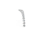 Pavé Round Moissanite Chevron Band in Platinum with Shared Prong Setting_2
